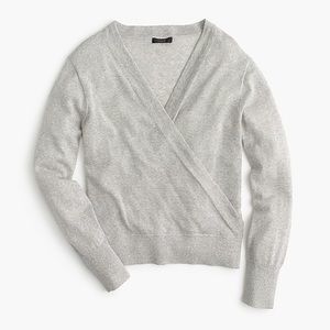 J crew merino wool wrap sweater